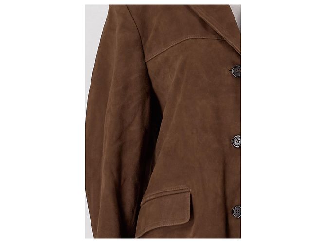 Autre Marque Braune Wildlederjacke - Ansicht 3