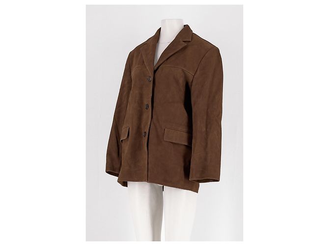 Autre Marque Braune Wildlederjacke - Ansicht 4