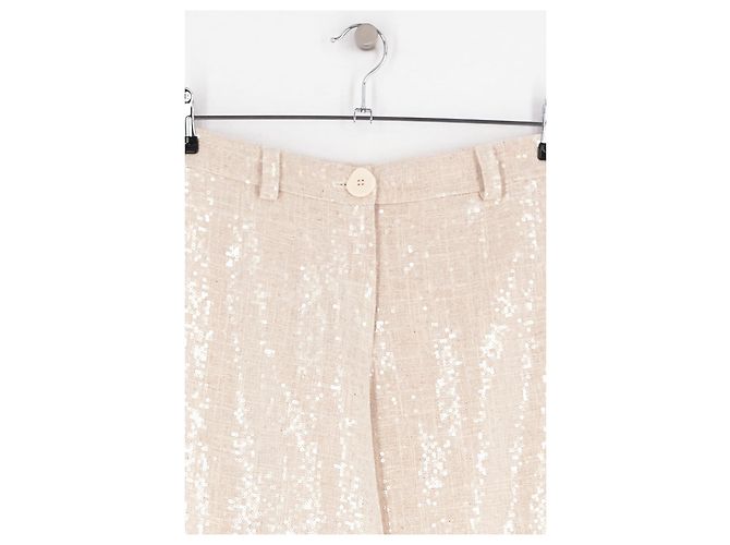 Autre Marque LAGANINI Hose in Beige gerade geschnitten - Ansicht 2