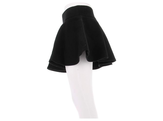 Autre Marque Minifalda negra de lana WARDROBE NYC Negro - vista 4