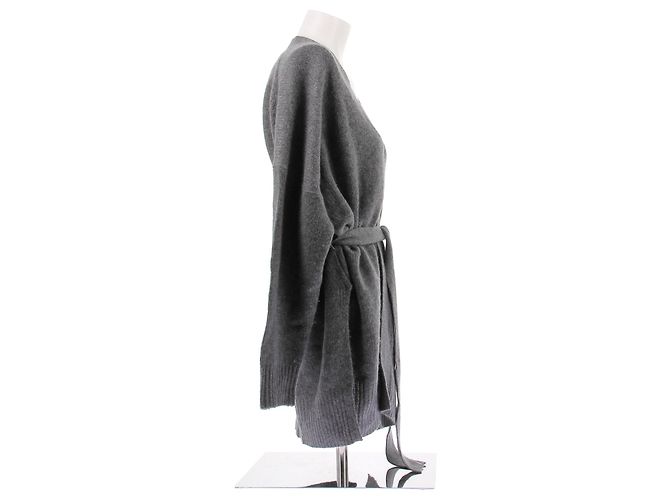 360 Cashmere Cárdigan oversize gris de cachemira - vista 3