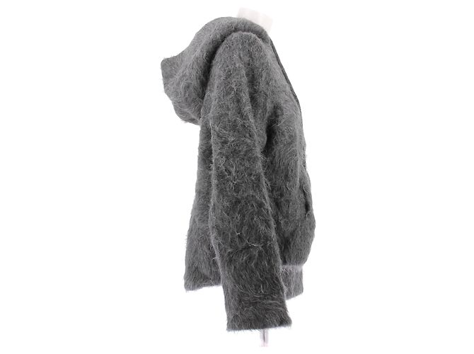 de Grisogono Sudadera con capucha de lana gris - vista 3