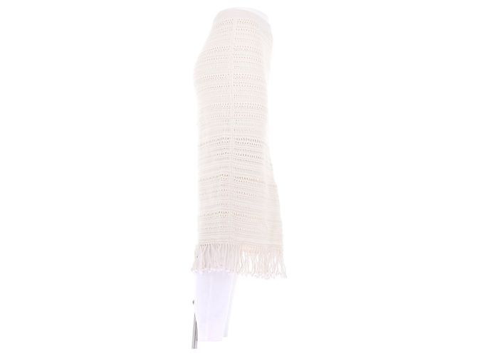 Falda midi de algodón beige Eric Bompard - vista 3