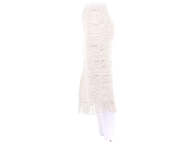 Falda midi de algodón beige Eric Bompard - vista 4