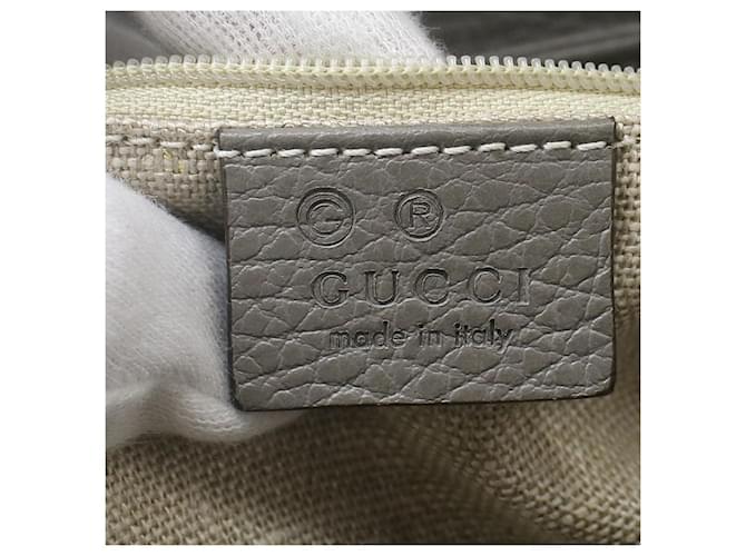 Gucci Interlocking Top Handle Leather Medium Marrone - vista 4