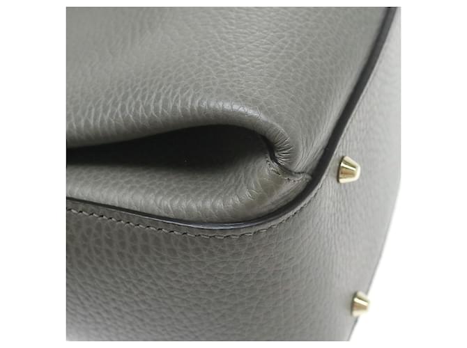 Gucci Interlocking Top Handle Leather Medium Marrone - vista 6