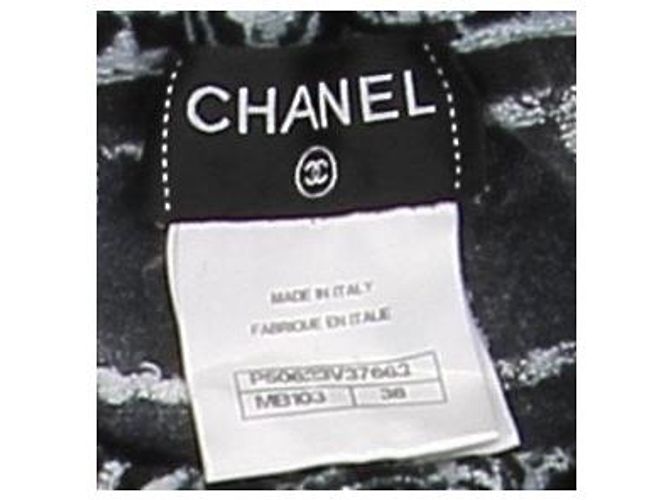 Chanel Pantalones de esponja estampados Gris - vista 5