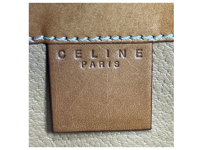 Céline Borsa a tracolla Celine in PVC marrone - vista 4