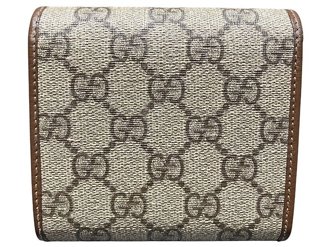Cartera Gucci Horsebit bi-fold Castaño Beige - vista 2