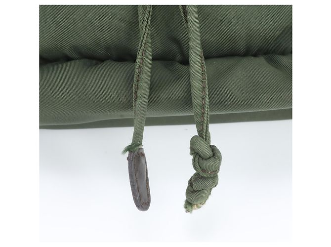 Prada Tessuto Nylon Triangle Logo Leather Backpack Brown Green Khaki - view 8