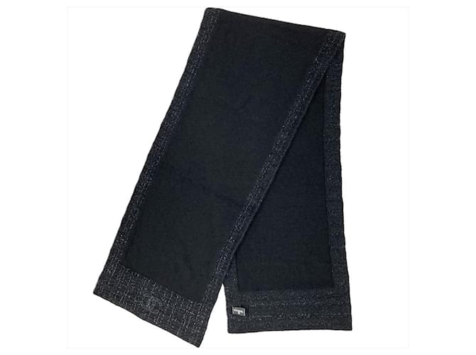 Chanel Coco Mark Glitzerschal Schwarz - Ansicht 2