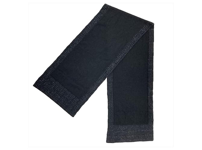 Chanel Coco Mark Glitzerschal Schwarz - Ansicht 3