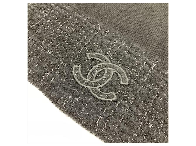 Chanel Coco Mark Glitzerschal Schwarz - Ansicht 4