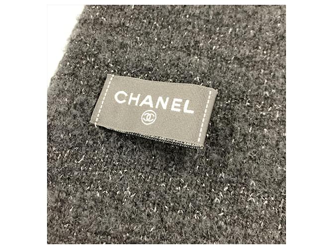Chanel Coco Mark Glitzerschal Schwarz - Ansicht 5