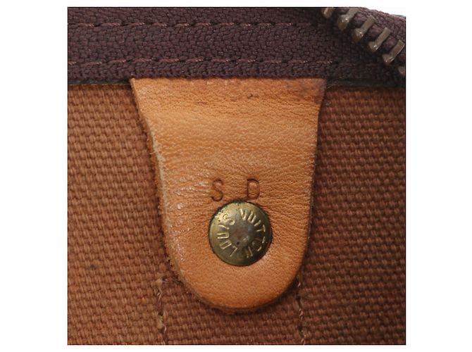Louis Vuitton Monogram Keepall 55 Tote Marrone - vista 11