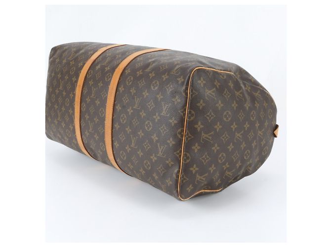 Louis Vuitton Monogram Keepall 55 Tote Marrone - vista 4