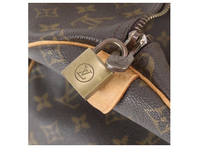 Louis Vuitton Monogram Keepall 55 Tote Marrone - vista 9