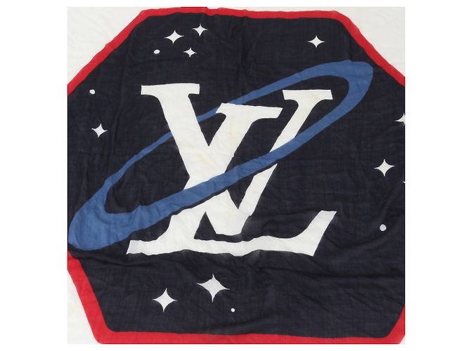 Sciarpa Stole Grande in Seta Louis Vuitton Planet LV Multicolore - vista 2
