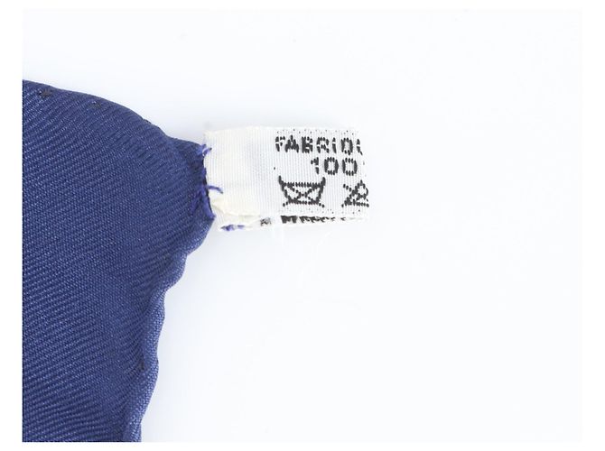 Hermès Foulard di seta Hermes Carre 90 GRAND LARGUE Blu - vista 14