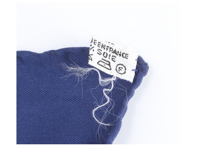 Hermès Foulard di seta Hermes Carre 90 GRAND LARGUE Blu - vista 15