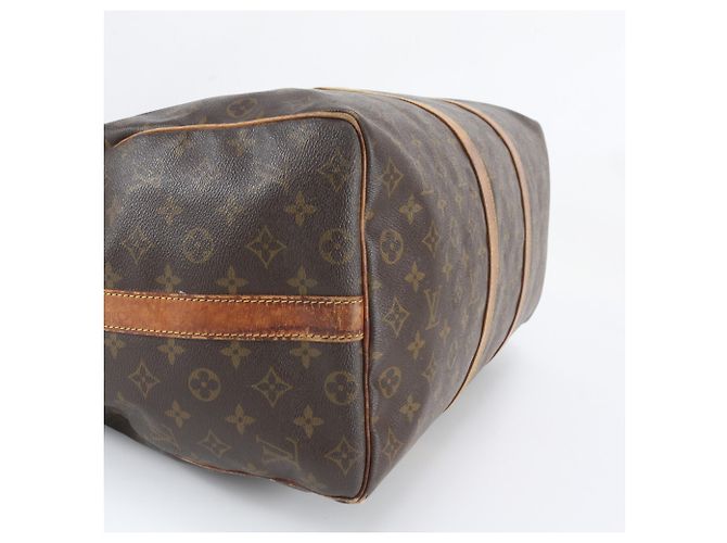 Borsa Louis Vuitton Monogram Keepall Bandoulière 50 Marrone - vista 4
