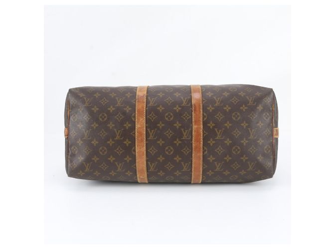 Borsa Louis Vuitton Monogram Keepall Bandoulière 50 Marrone - vista 6
