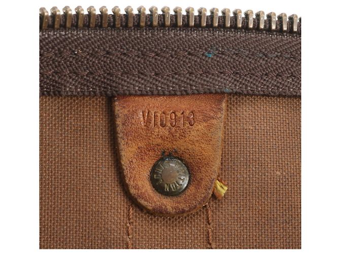 Borsa Louis Vuitton Monogram Keepall Bandoulière 50 Marrone - vista 9