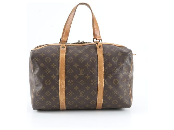 Louis Vuitton Monogram Sac Souple 35 Boston Bag Marrone - vista 3