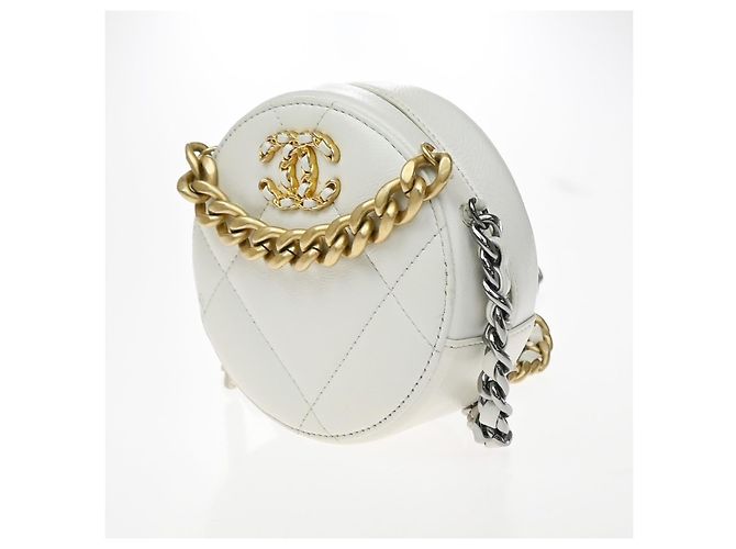 Chanel Chanel 19 Quilted Mini Blanc - vista 3