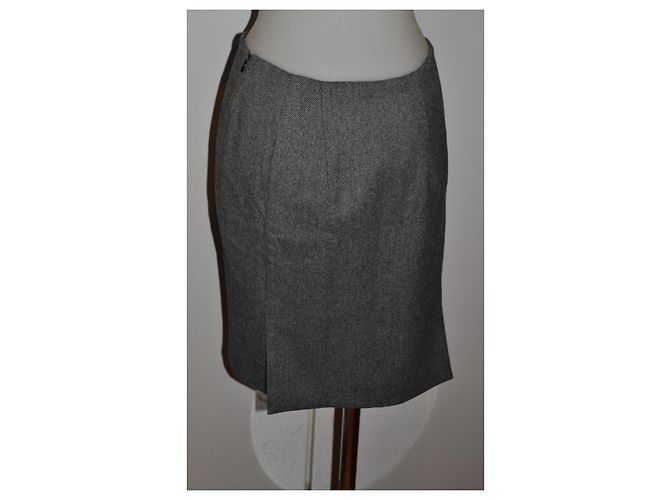 Falda Balenciaga de lana gris - vista 4