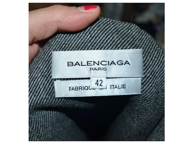Falda Balenciaga de lana gris - vista 6