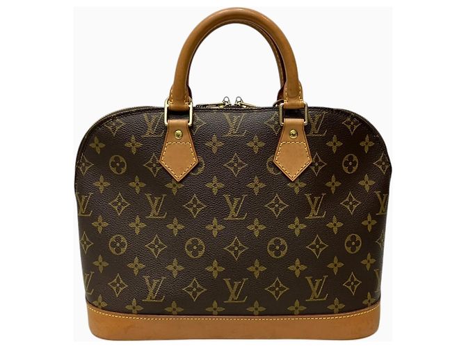 Borsa a mano Louis Vuitton Alma Marrone Monogramma - vista 2