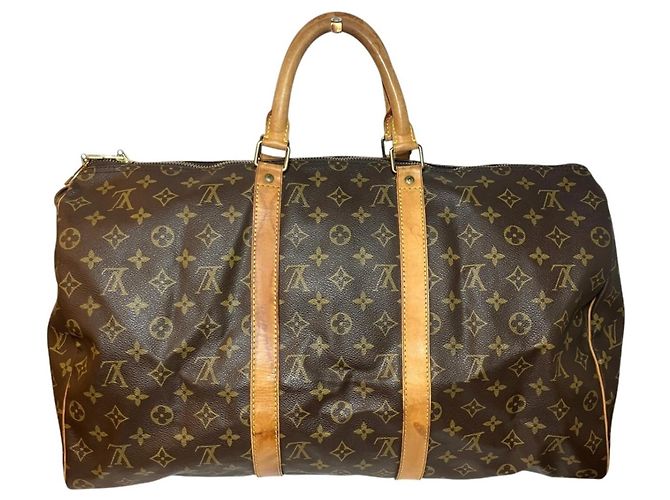 Borsa Boston Louis Vuitton Keepall 50 Marrone Monogramma - vista 2