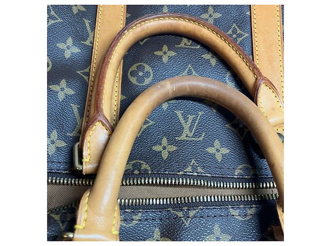 Louis Vuitton Keepall 55 Bandoulière Boston Bag Marrone Monogramma - vista 7