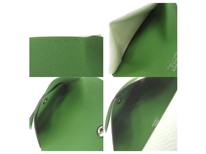 Hermès Tarjetero Hermes Calvi Duo Verde - vista 6