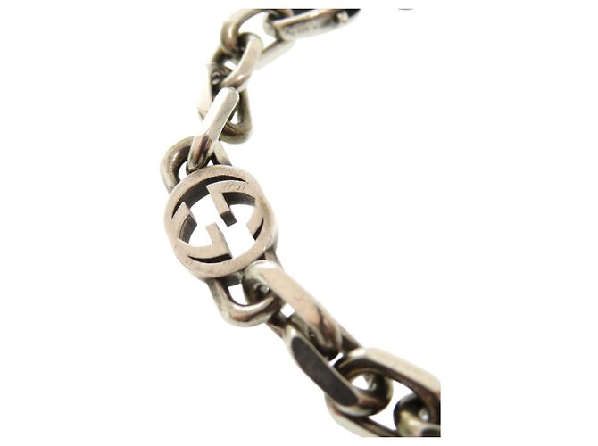 Bracciale Gucci Interlocking Chain in argento sterling - vista 4