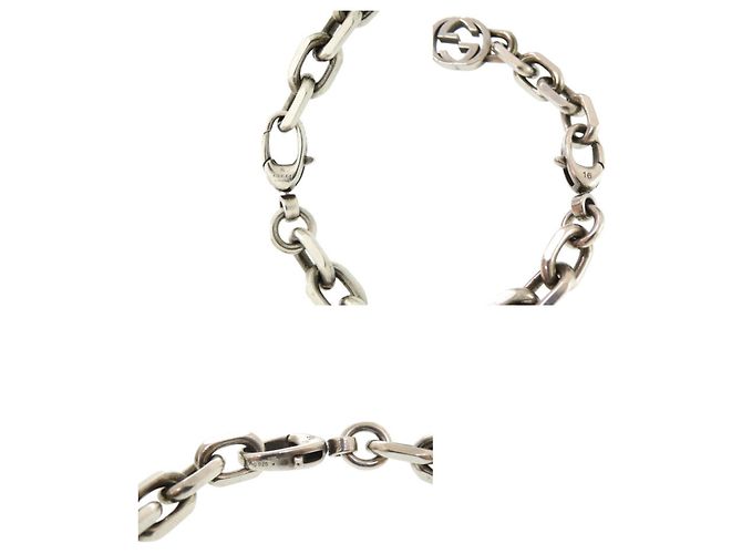 Bracciale Gucci Interlocking Chain in argento sterling - vista 5