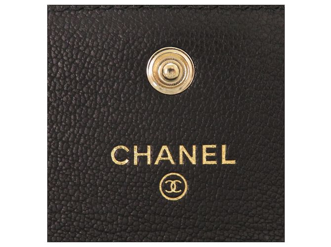 Tarjetero de piel Chanel Coco Mark Negro - vista 6