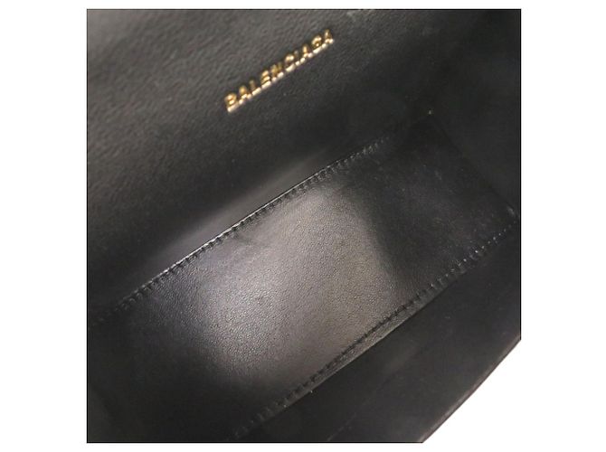 Borsa Balenciaga Hourglass XS in camoscio e strass D'oro - vista 7