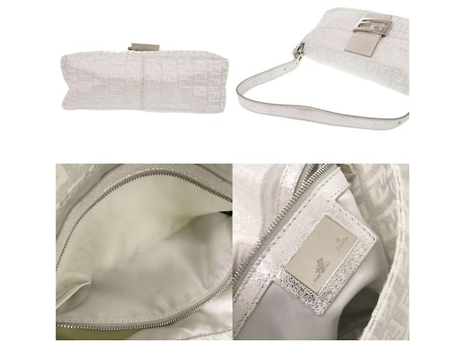 Borsa a secchiello monospalla Fendi Zucchino Mamma Argento - vista 6