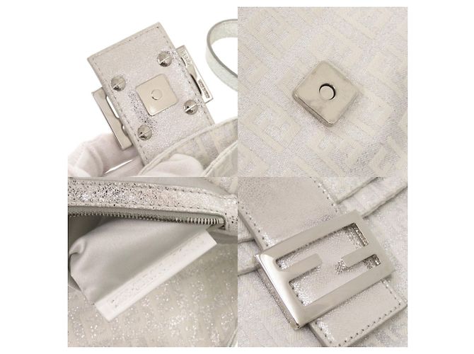 Borsa a secchiello monospalla Fendi Zucchino Mamma Argento - vista 8