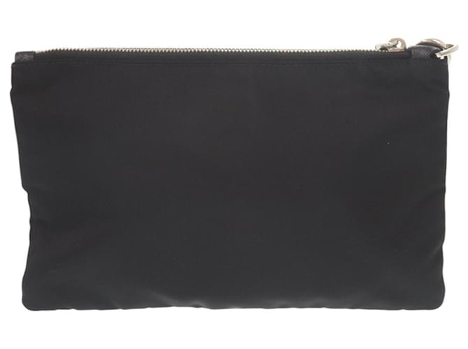 Pochette in nylon Prada con logo triangolare Nero - vista 2