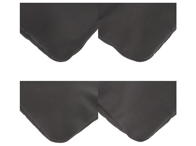 Pochette in nylon Prada con logo triangolare Nero - vista 9