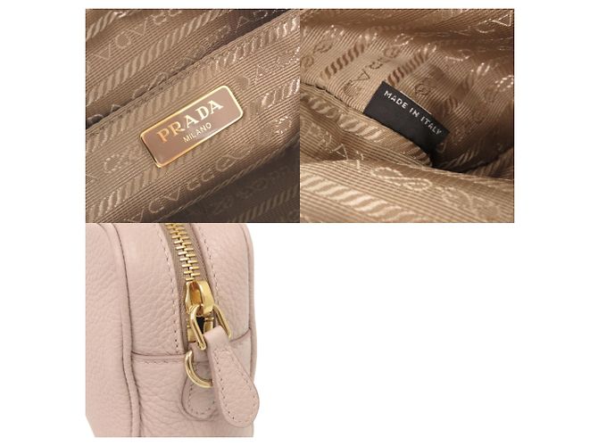 Mini borsa Prada Triangle Logo Beige - vista 10
