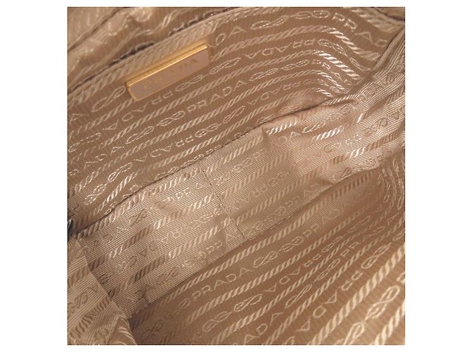 Mini borsa Prada Triangle Logo Beige - vista 7