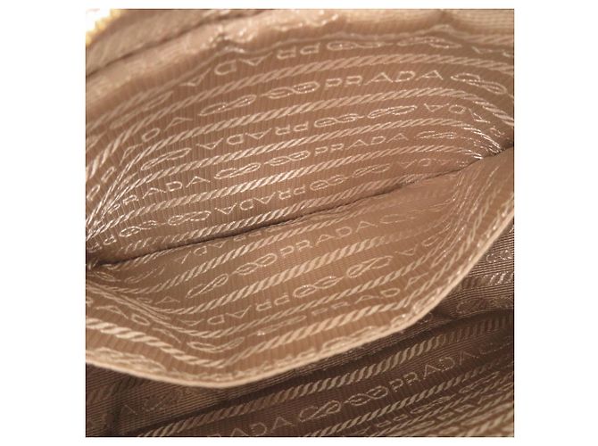 Mini borsa Prada Triangle Logo Beige - vista 8