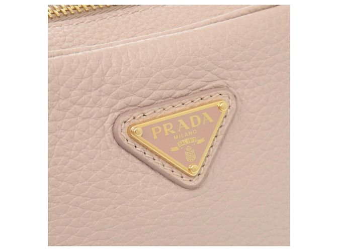 Mini borsa Prada Triangle Logo Beige - vista 9