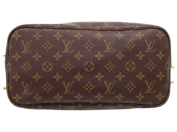 Borsa Louis Vuitton Neverfull MM Marrone Monogramma - vista 3