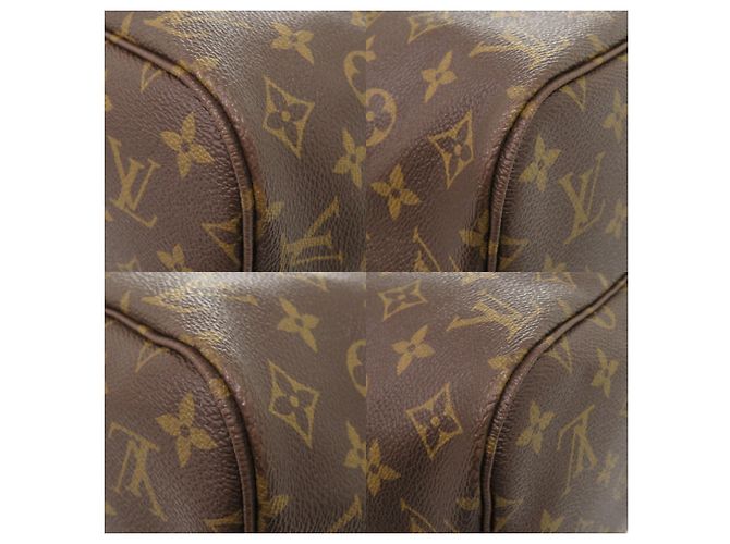 Borsa Louis Vuitton Neverfull MM Marrone Monogramma - vista 4