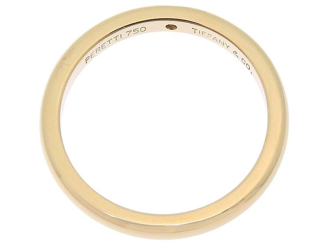 Tiffany & Co. Elsa Peretti 1 Diamant Stacking Ring aus Gelbgold mit Diamant Golden - Ansicht 4